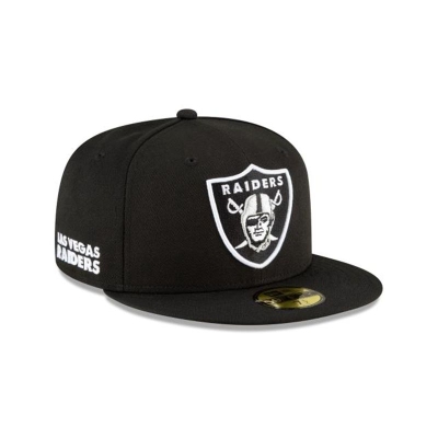 Las Vegas Raiders Gorra | New Era NFL Logo Mix 59fifty Fitted Cap Mexico - Negros